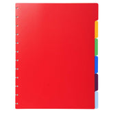 Exacompta - Ref 86002E - Divider Inserts for Repositionable Display Books - Suitable for Use With A4+ Documents, 6 Tabbed Positions - Assorted Coloured Tabs